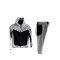 8427 Детски екип Tech Fleece светло сив черно
